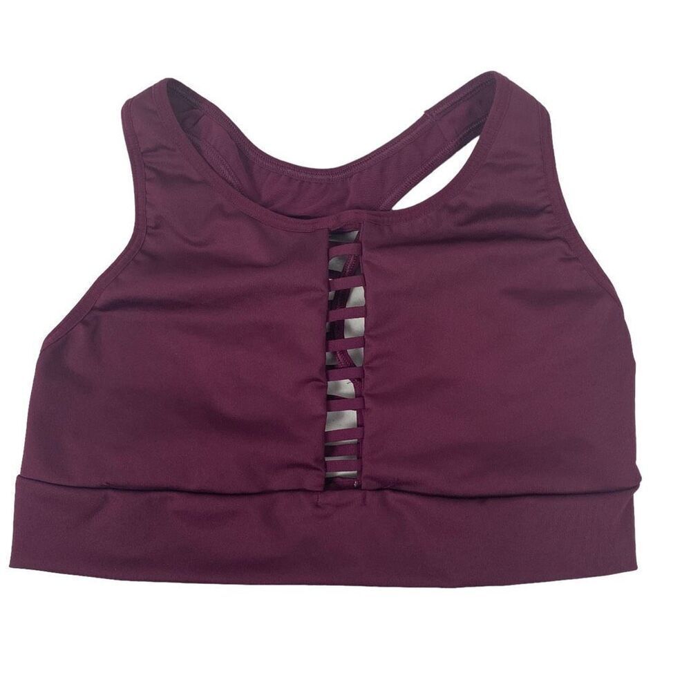 Victoria's Secret Sport The Player Racerback Cami Sports Bra in Burgundy size Me